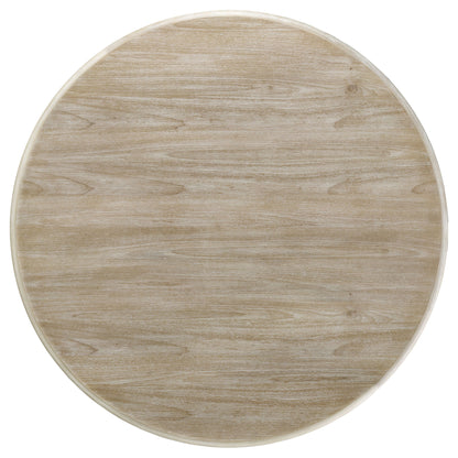 Verdugo - Round Dining Table With Pedestal Base - White Washed