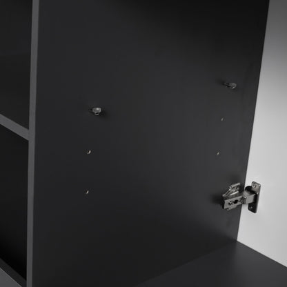 Contemporary Freestanding Bathroom Vanity With Resin Sink & Soft-Close Cabinet Doors
