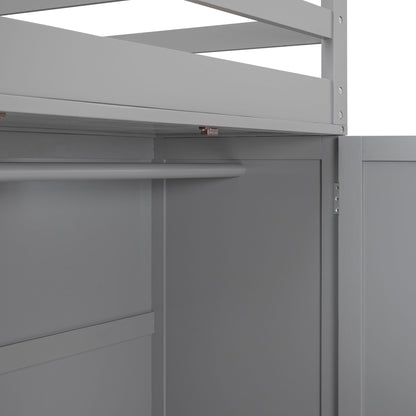 Loft Bed With Drawers, Desk, And Wardrobe
