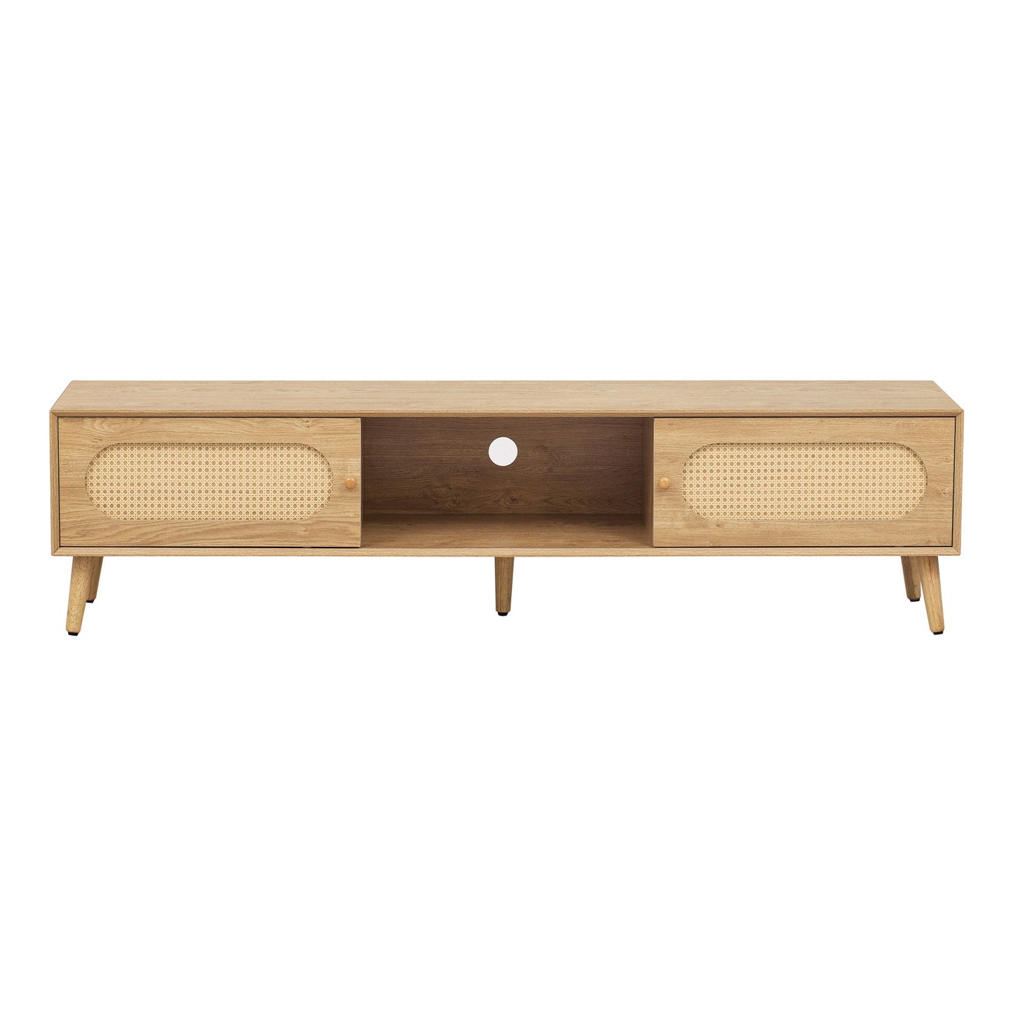 TV Stand For TVs Up To 80", Media Console, Cabinet - Natural