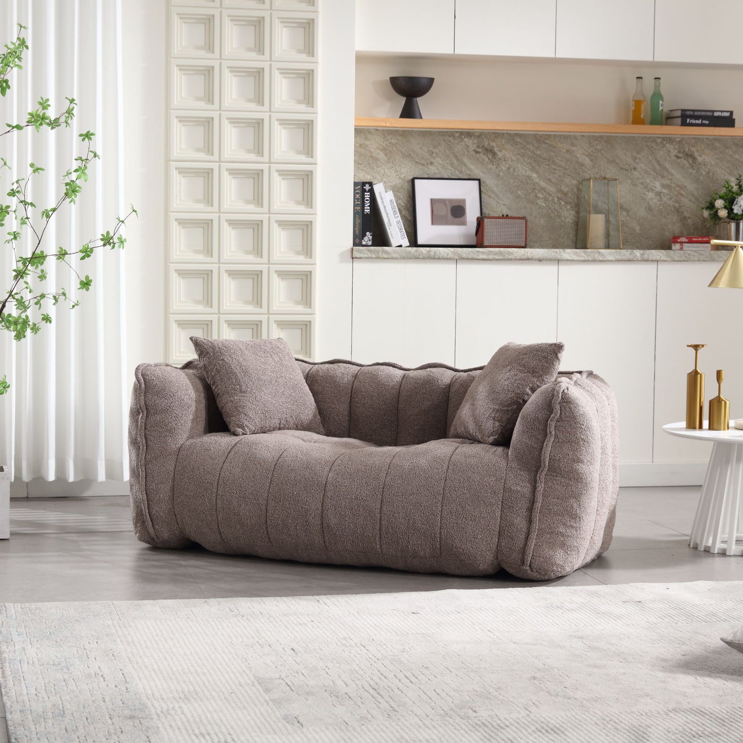 Cozy Beanbag Chair With High Resilience Foam Core For 2