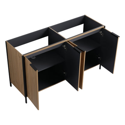Contemporary Freestanding Bathroom Vanity With Adjustable Shelves