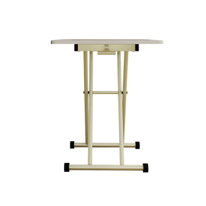 Adjustable Standing Table, Indoor & Outdoor Use, Portable With Adjustable Height - Off White / White