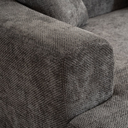 Modern Style Ultra Smooth Curved Sofa With 3 Pillows