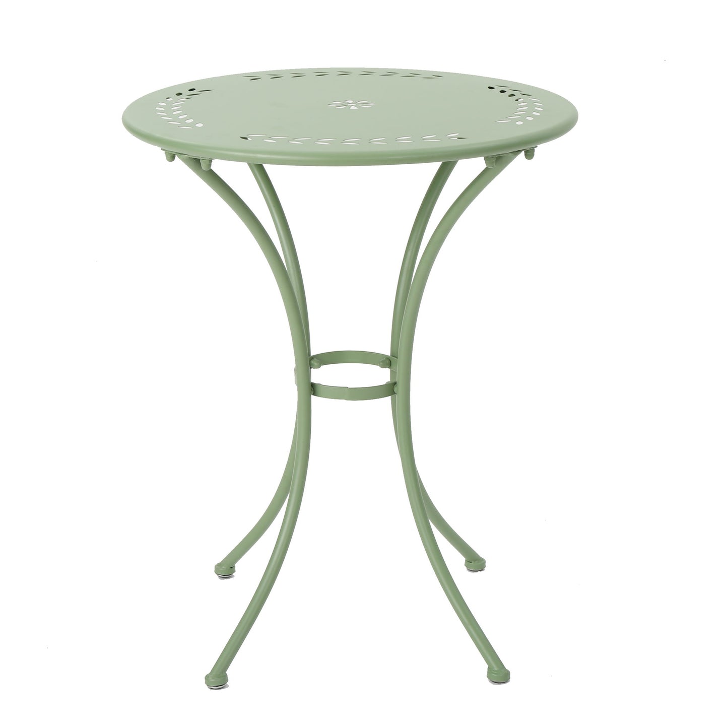 Ambrosia - 3 Piece Bistro Set With Leaf Motifs Top And Seat