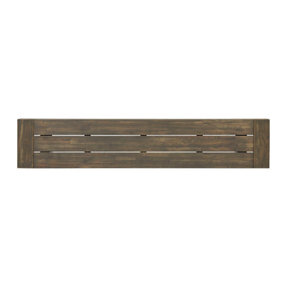 Outdoor Patio Bench - Gray / Rustic Metal