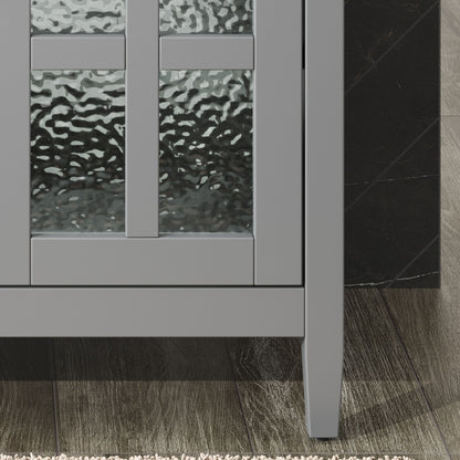 Bathroom Vanity With Ceramic Sink, Adjustable Shelf & Tip Out Tray
