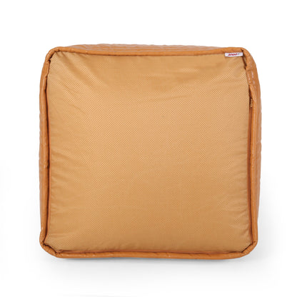 Bambo - Rectangle Pouf Ottoman Floor Cushion - Caramel