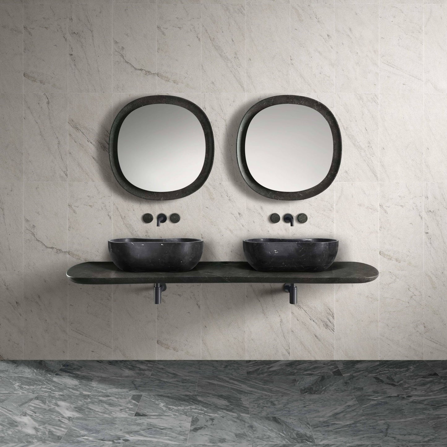 Bathroom Vessel Sink With Wavy Design