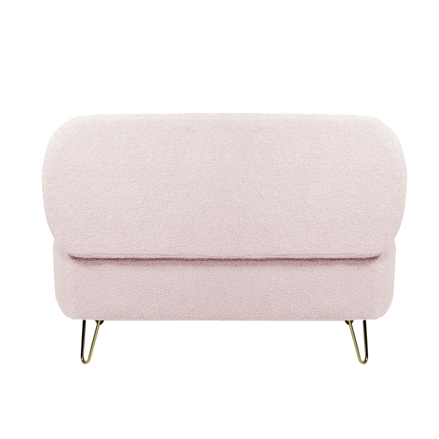 Storage Ottoman Bench For End Of Bed Legs, Modern Camel Faux Fur Entryway Bench Upholstered Padded With Storage For Living Room Bedroom