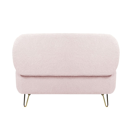 Storage Ottoman Bench For End Of Bed Legs, Modern Camel Faux Fur Entryway Bench Upholstered Padded With Storage For Living Room Bedroom