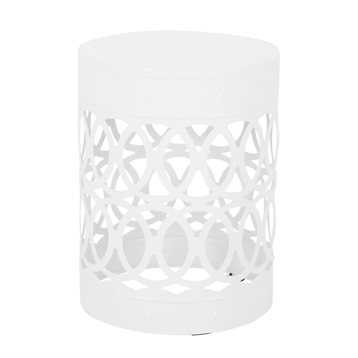 Outdoor Metal Large End Table, Modern Design
