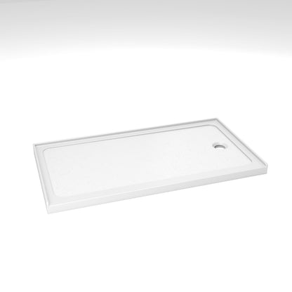 Shower Base Drain With Single Threshold Design