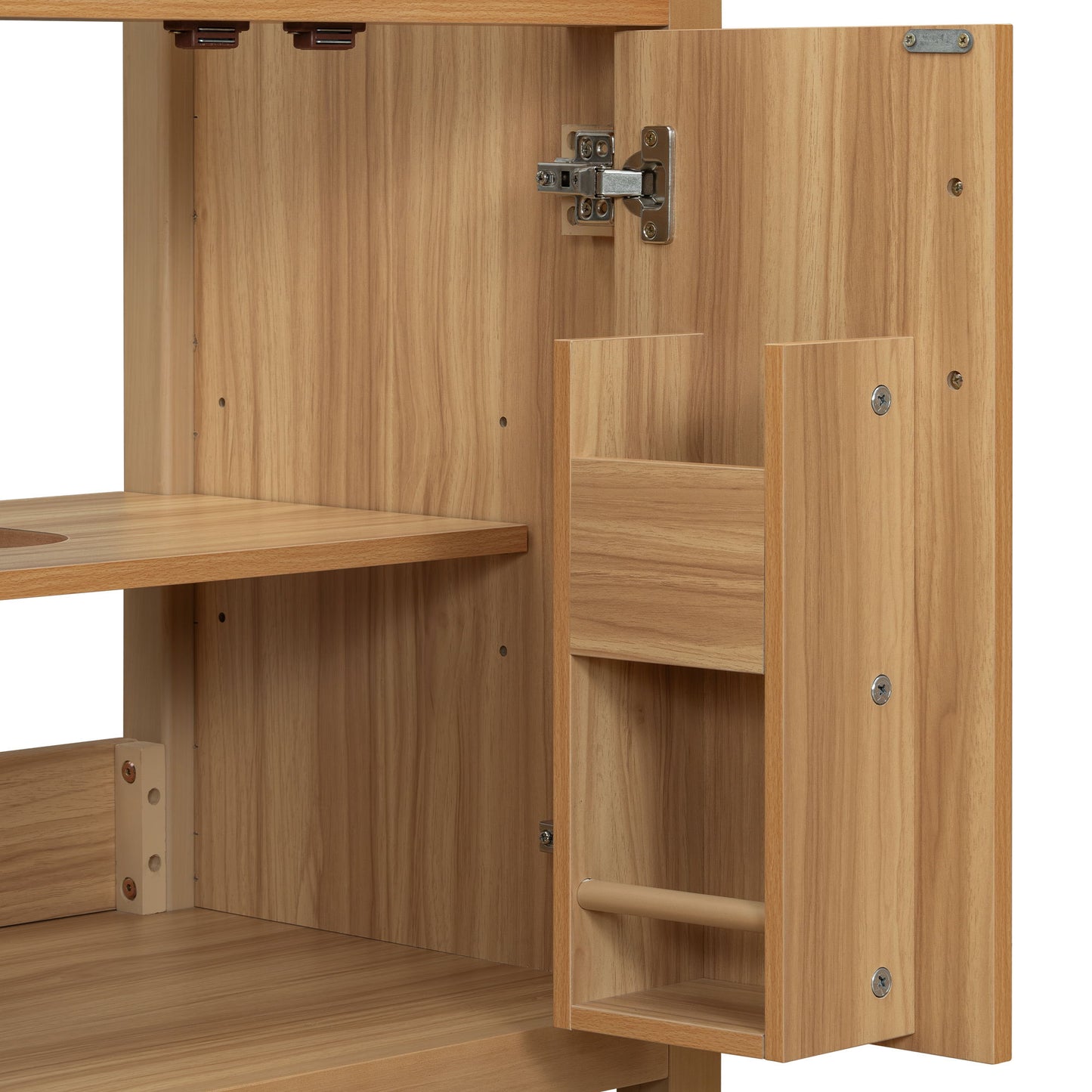 Bathroom Vanity With Flip Drawer, 2 Soft Close Doors, Adjustable Shelf And Ceramic Sink