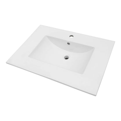 Premium Rectangular Vanity Top With Single Faucet Hole And Overflow