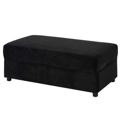 Modern Style Armchair Chaise Lounge Sofa Couch With Movable Storage Ottoman, USB Ports, Cup Holders, Phone Holder, Side Pockets