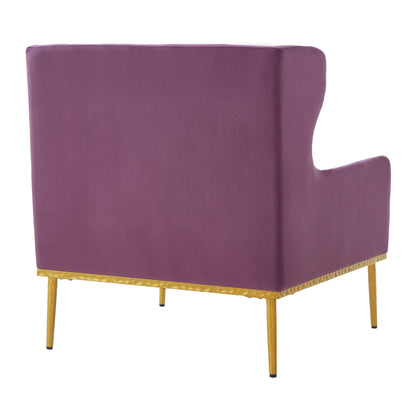 Elegant Curved Armrest Accent Armchair