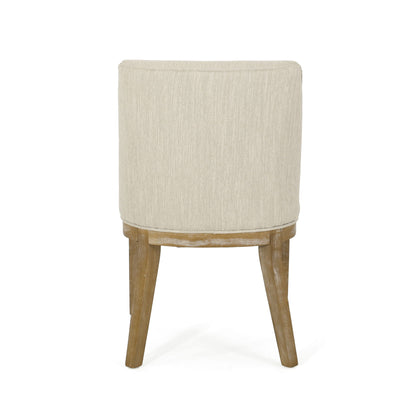 Modern Dining Chair With Durable Fabric Upholstery And Sturdy Wooden Frame (Set of 2)