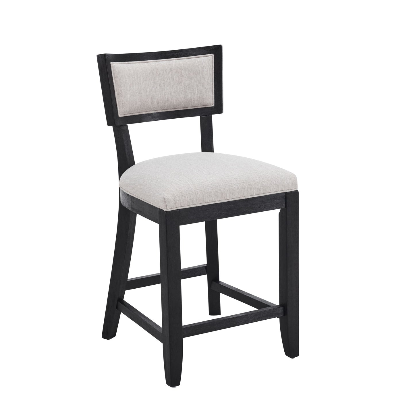 Upholstered Counter Height Bar Stools With Comfy Back (Set of 2)