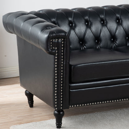 Traditional Square Arm Removable Cushion 3 Seater Sofa