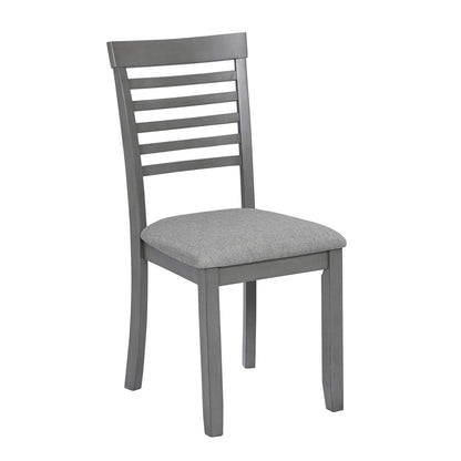 5 Pieces Modern Dining Set, Rectangular Wooden Dining Table With 4 Upholstered Chairs
