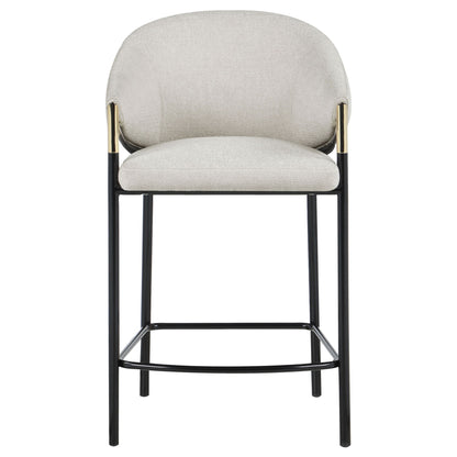 Sloped Arm Counter Stools (Set of 2) - Beige