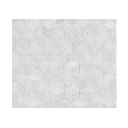 Hexagon Natural Stone Marble Tile, 3D Fluted (Set of 12)