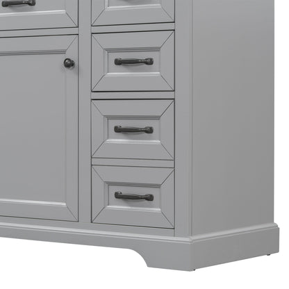 36" Bathroom Vanity With Sink, 2 Tip-Out Drawers, Soft Close Hinges