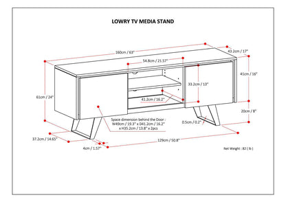Lowry - TV Media Stand - Rustic Natural Aged Brown