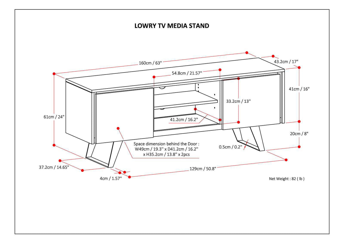 Lowry - Handcrafted, TV Media Stand