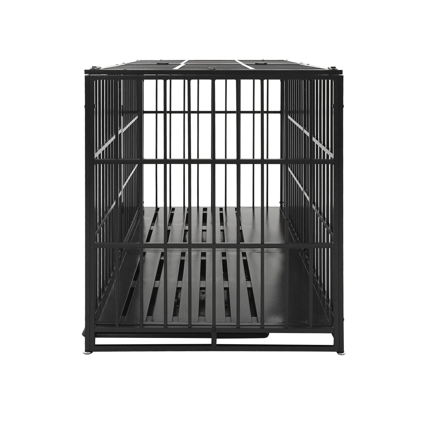 Extra Large Heavy Duty Dog Crate With Removable Pans For Dogs - Black