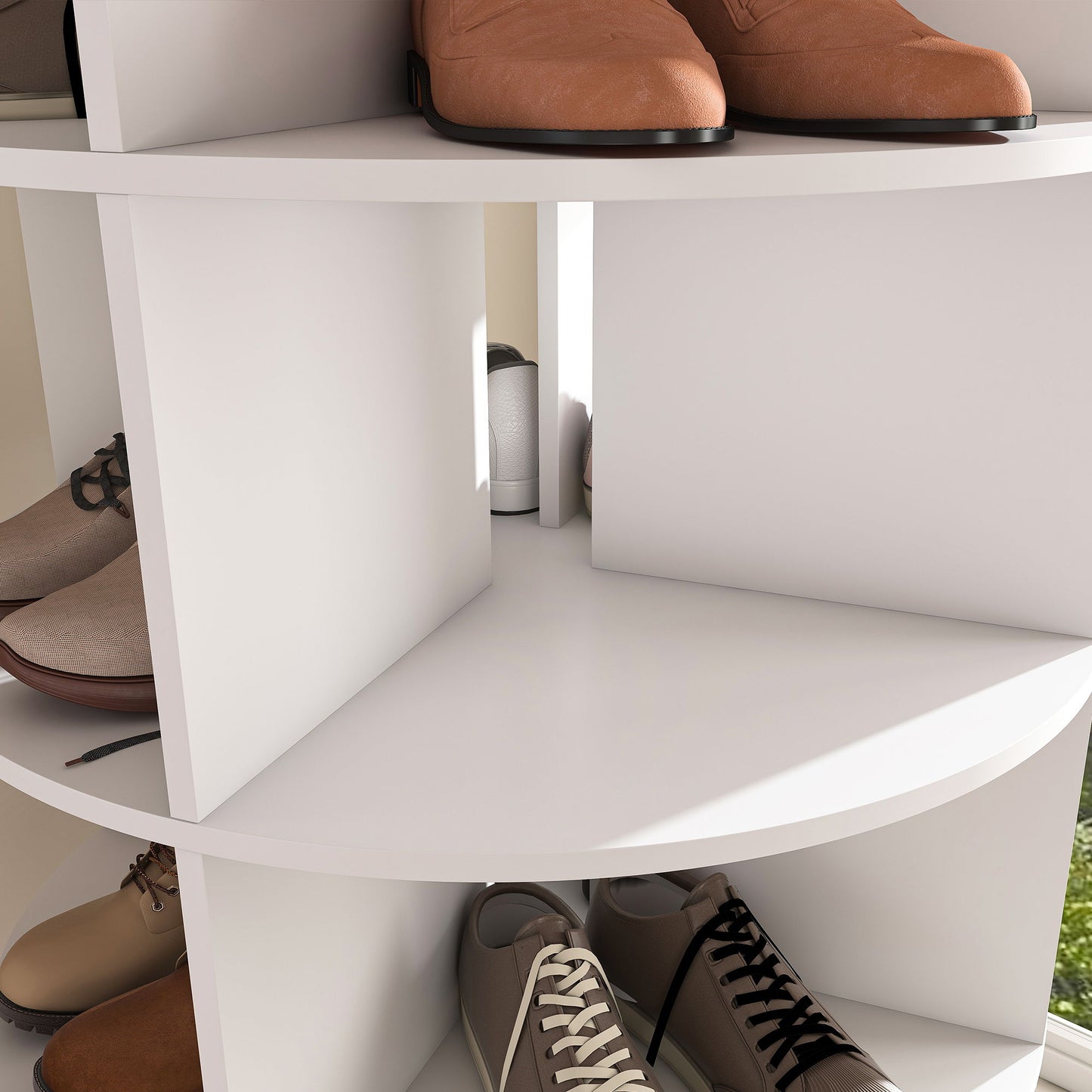 Spinning Shoe Rack, Free Standing 360° Revolving Shoe Organizer