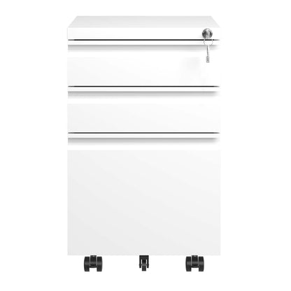 Metal Drawer Mobile File Cabinet With Lock For Home Office Organizer