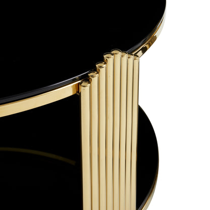 Round Table With Double Layer Storage