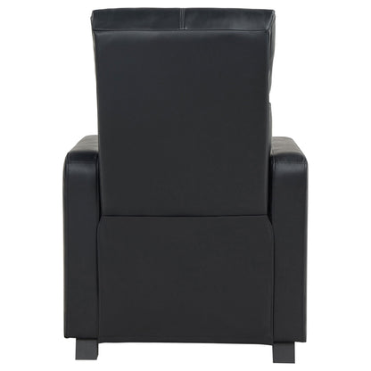 Warren - 4 Seater Home Theater With Wedge Console Recliners - Black