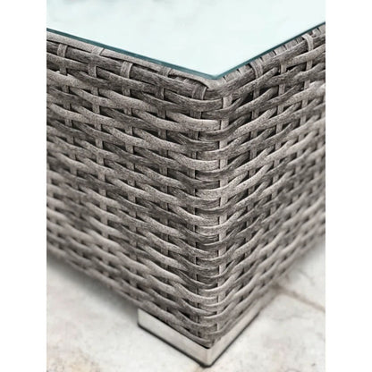 Seating Set With Cushions Handcrafted Wicker Design