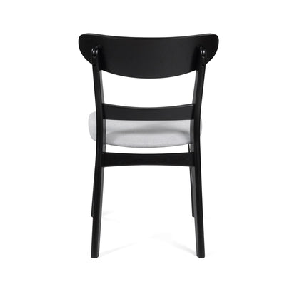 Mid Century Dining Chairs With Cushioned Seats And Wood Frame (Set of 2)