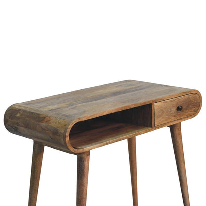 Writing Desk, Curved - Chestnut