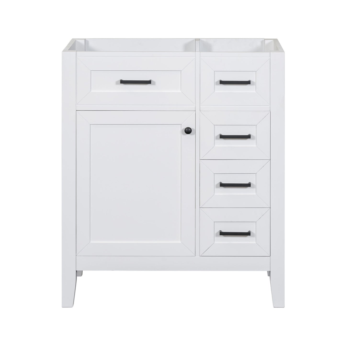 Modern Bathroom Vanity Base Only With Drawers, Freestanding Design