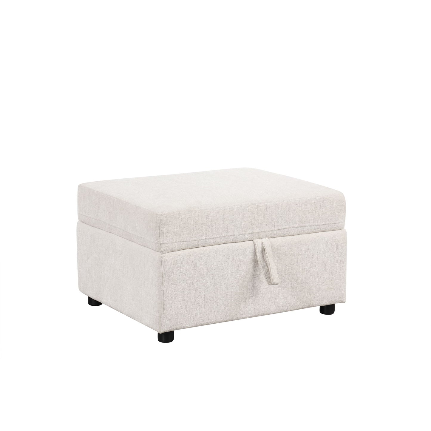 Sectional Sofa Convertible Pull-Out Bed With Storage Ottoman & USB Ports