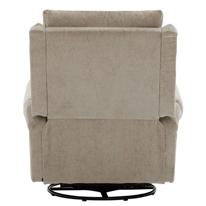Manual Recliner Massage Chair With Swivel Rocker, 8 Massage Modes, Side Storage Pocket