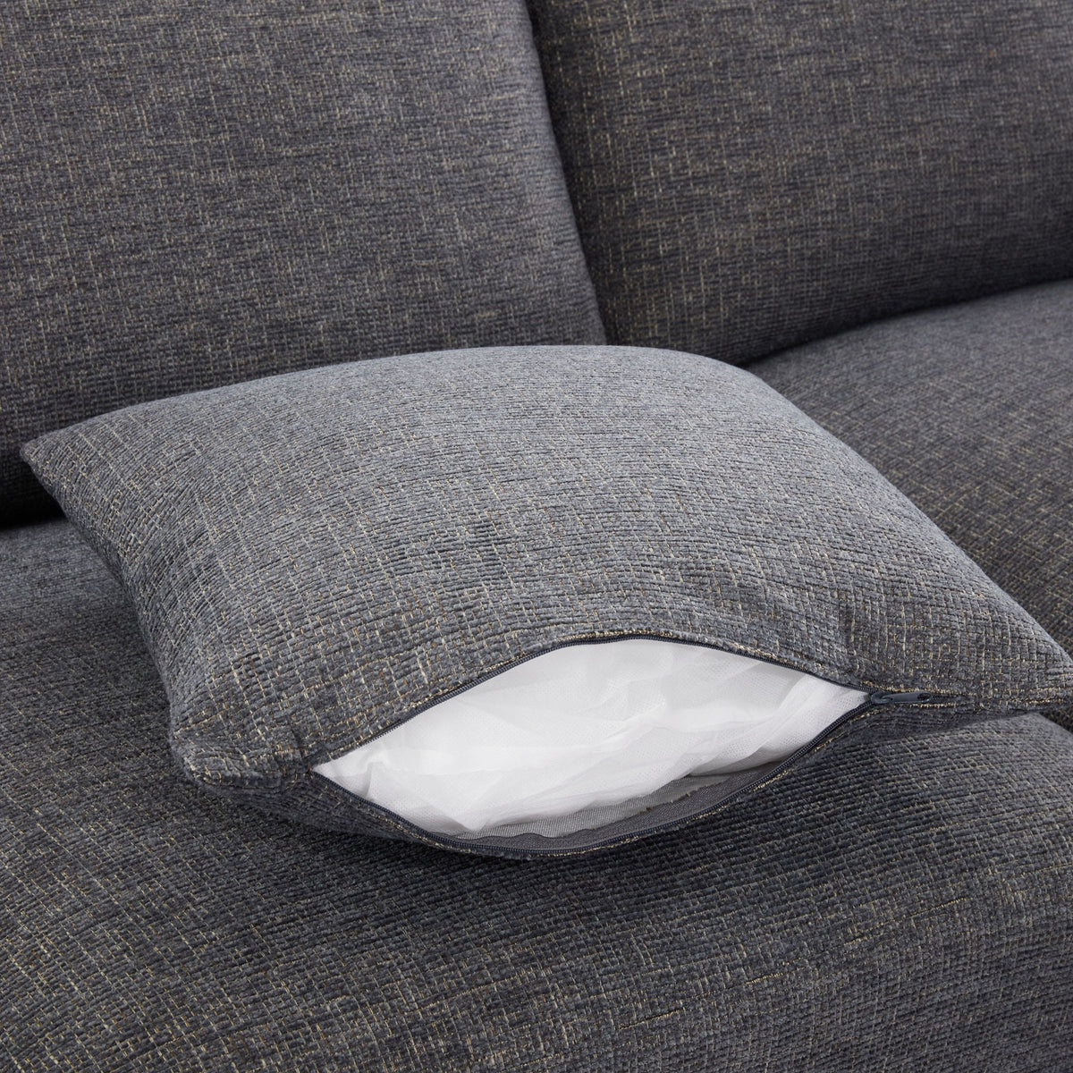 Sectional Sofa Modular U-Shaped With Ottoman & USB Ports