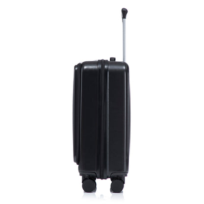 Luggage Set With Cosmetic Case, Combination Lock, Front Opening Design