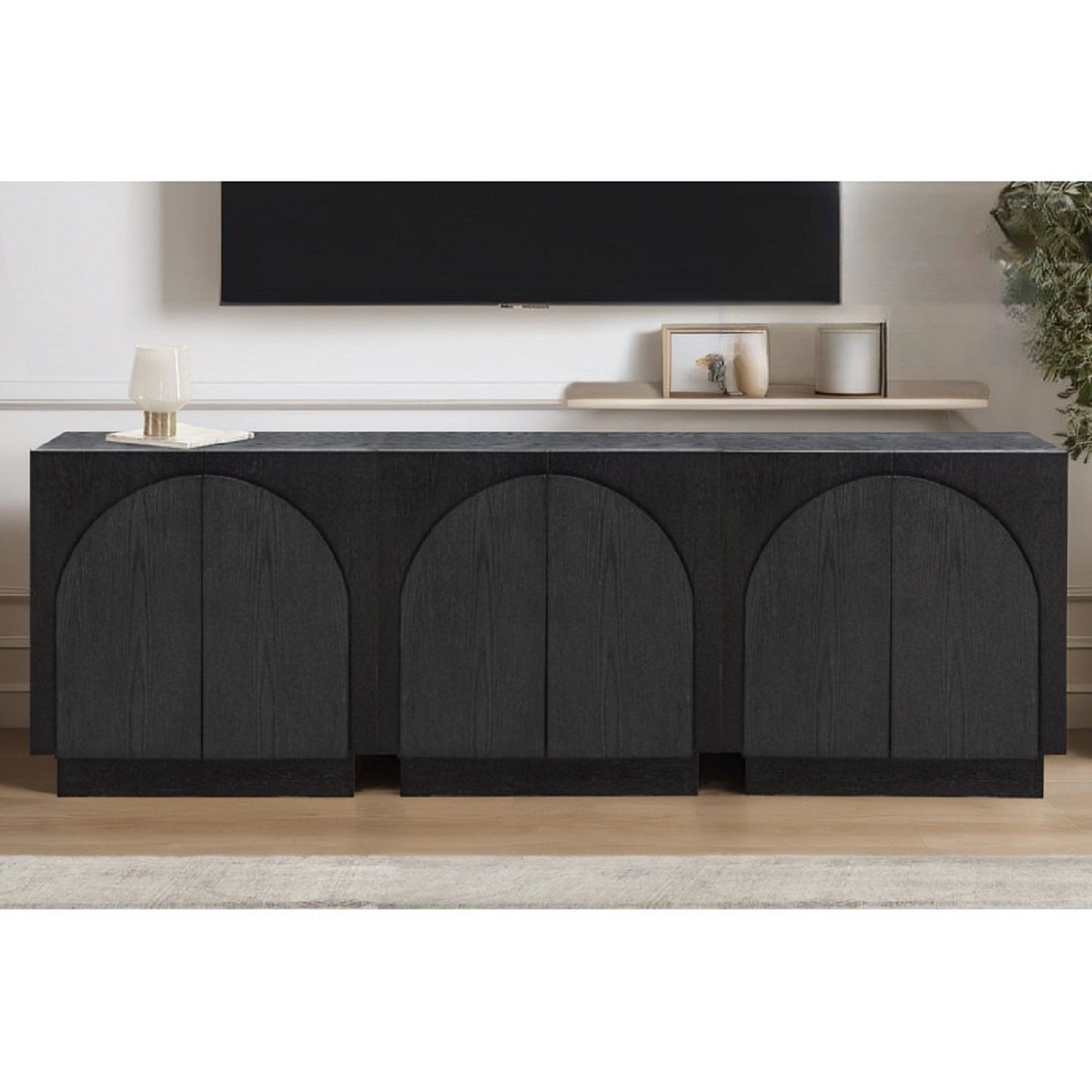 Modern Sideboard Buffet With Arched Cabinet Doors