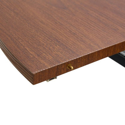 Extendable Round Dining Table - Walnut