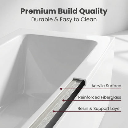 Xavier - Single Massage Bathtub - Milk White