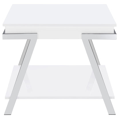 Briana - 2 Piece Coffee And End Table Set With Lift Top Legs - Gloss White
