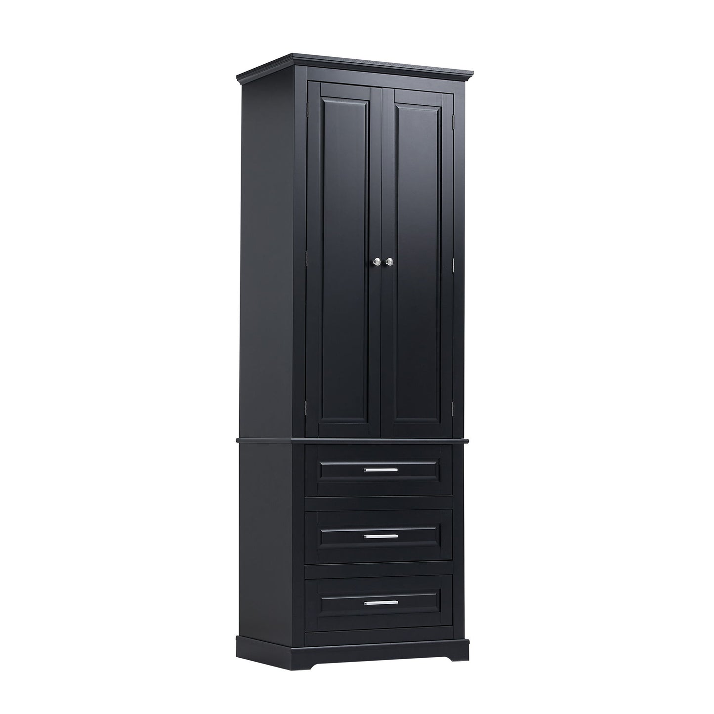 Tall Storage Cabinet With 3 Drawers For Bathroom