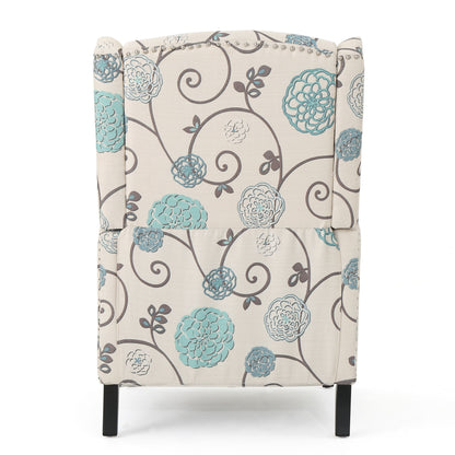 Westeros Wing Back Fabric Upholstered Recliner