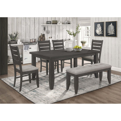Erskin - Upholstered Dining Bench With Button Tufted Cushion - Dark Gray